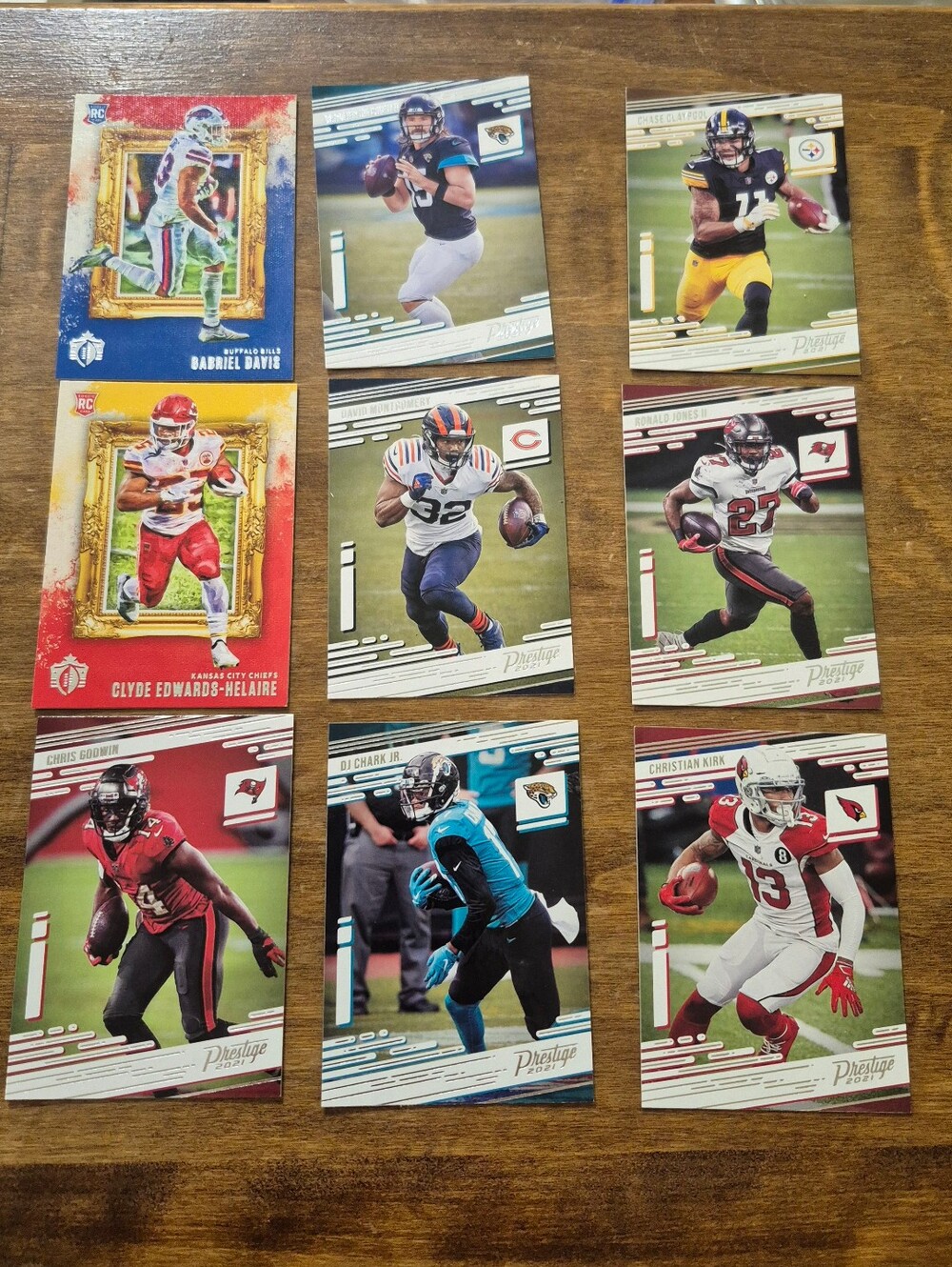 Panini Prestige Football Cards - Red, Blue, Green, Yellow, Black